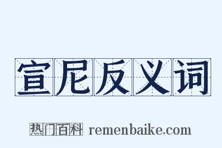 宣尼反义词是什么意思的图片